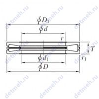 Чертеж подшипника T232807