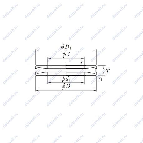 Подшипник T611V чертеж