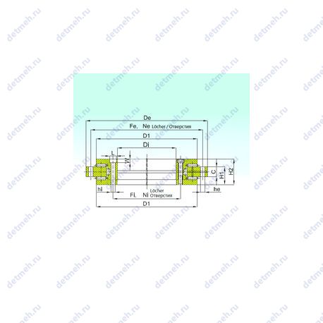 Подшипник YRT 1030 чертеж