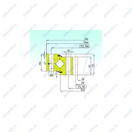 Подшипник ZR1.50.2400.400-1SPPN чертеж