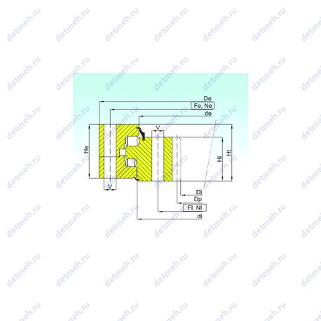 Подшипник ZR3.25.2000.400-1SPPN чертеж