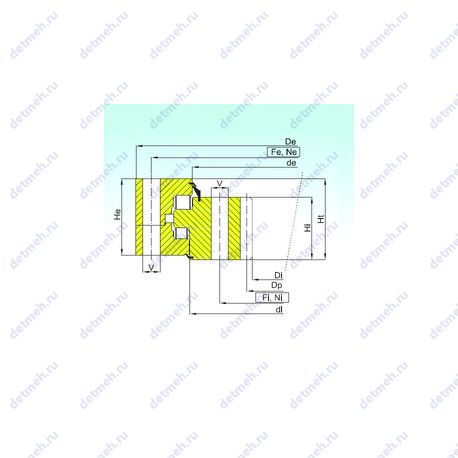 Подшипник ZR3.32.3550.400-1SPPN чертеж