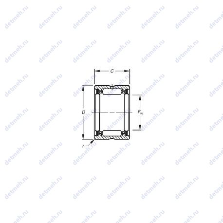 Подшипник HJ-142216.2RS чертеж