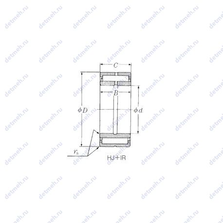Подшипник HJ-142216+IR-101416 чертеж