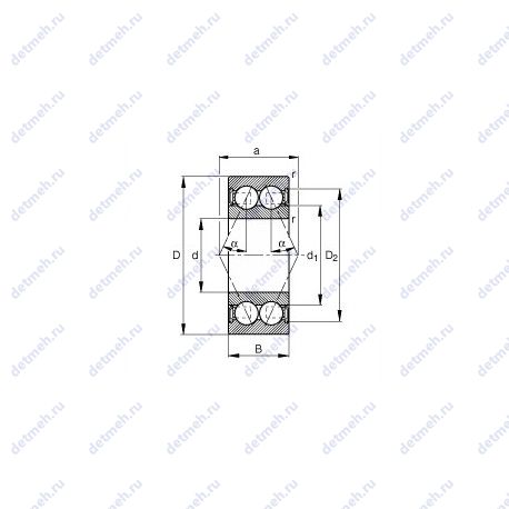 Подшипник 7222 CD/HCP4A чертеж