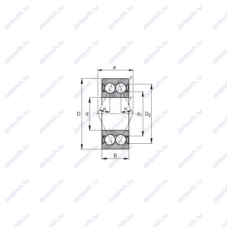 Подшипник S7214 CD/HCP4A чертеж