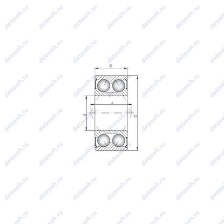 Подшипник 5302-2RS C3 чертеж