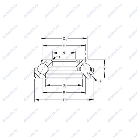 Подшипник E 210/S/NS 7CE3 чертеж