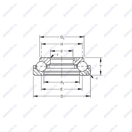 Подшипник E 260/S/NS 7CE3 чертеж