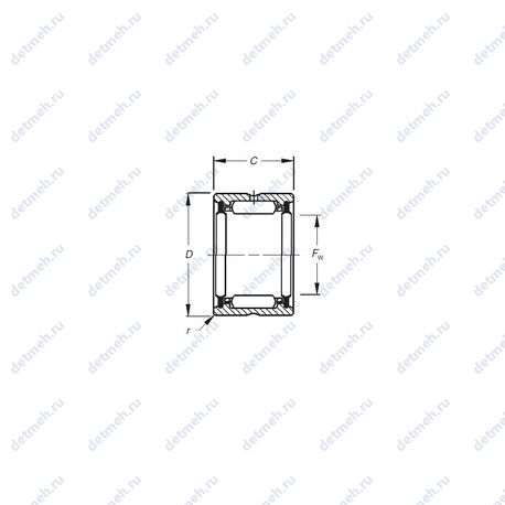 Подшипник HJ-202820.2RS чертеж