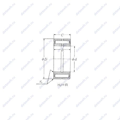 Подшипник HJ-202820+IR-162020 чертеж