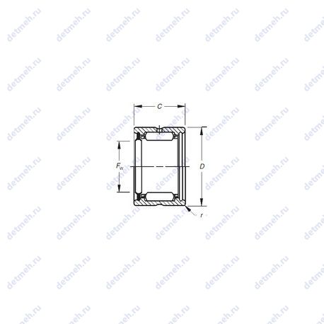 Подшипник HJ-202820RS чертеж