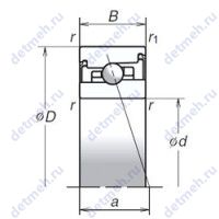 Чертеж подшипника 30BER20HV1V