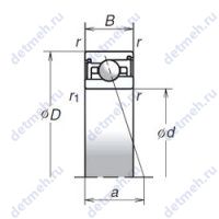 Чертеж подшипника 30BER29XV1V