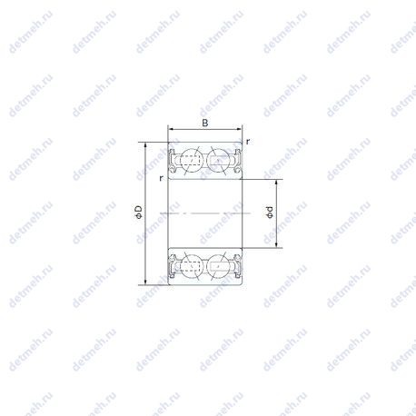 Подшипник 30BGS10G-2DL чертеж