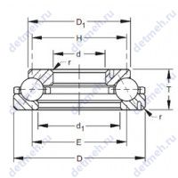 Чертеж подшипника 310TVL625