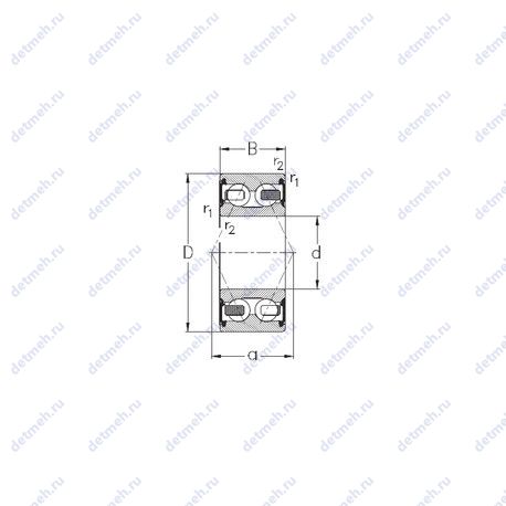 Подшипник 3202-B-2RSR-TV чертеж