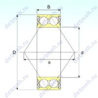 Чертеж подшипника 3203 ZZ