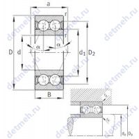 Чертеж подшипника 3204-B-2RSR-TVH