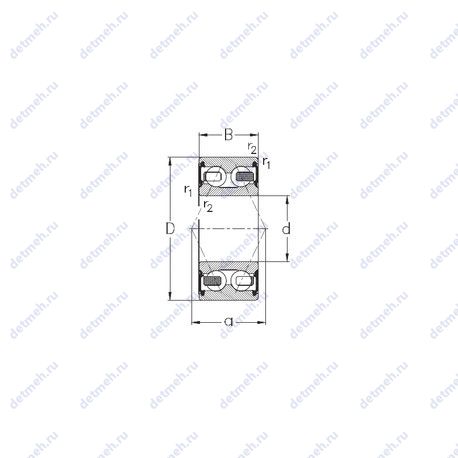 Подшипник 3204-B-2RSR-TV чертеж