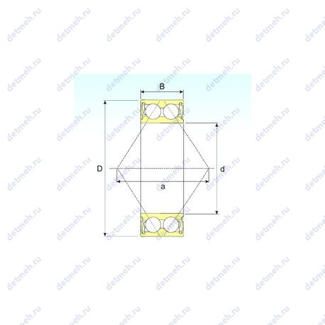 Подшипник 3218-2RS чертеж