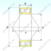 Чертеж подшипника 3220-2RS