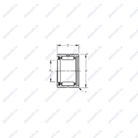 Подшипник HJ-405228RS чертеж