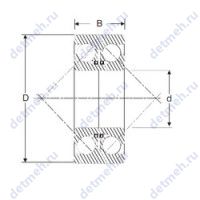 Чертеж подшипника 3306 D