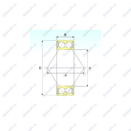 Подшипник 3315-2RS чертеж