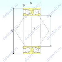 Чертеж подшипника 3318 D