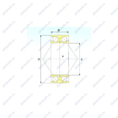 Подшипник 3319 D чертеж