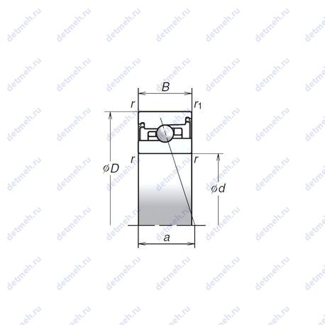 Подшипник 35BNR20SV1V чертеж