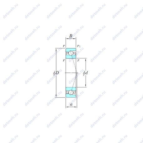 Подшипник 3NCHAC901CA чертеж