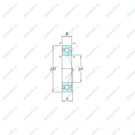 Подшипник 3NCHAC914C чертеж