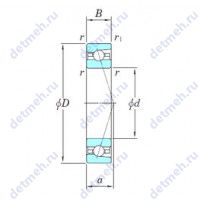 Чертеж подшипника 3NCHAC918CA