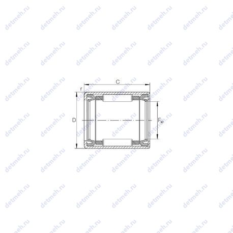 Подшипник HK 0812.2RS FPM DK B чертеж