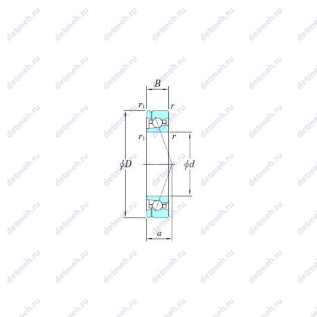 Подшипник 3NCHAF010CA чертеж