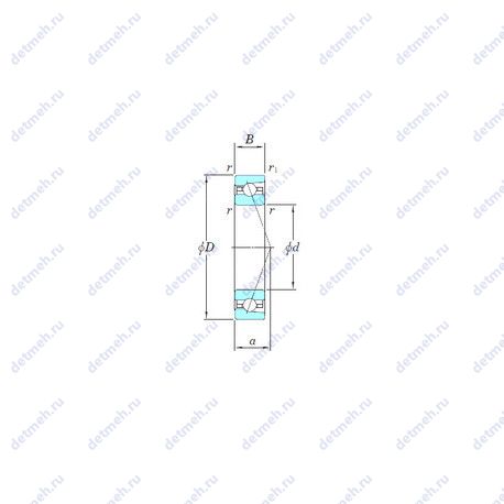 Подшипник 3NCHAR006CA чертеж