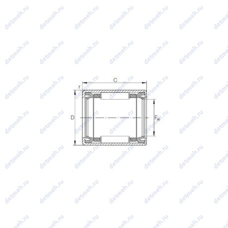 Подшипник HK 0814.2RS FPM DK B чертеж
