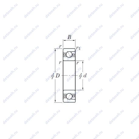 Подшипник 3NC HAR010C FT чертеж