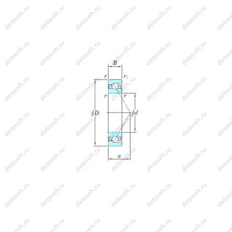 Подшипник 3NCHAR908 чертеж