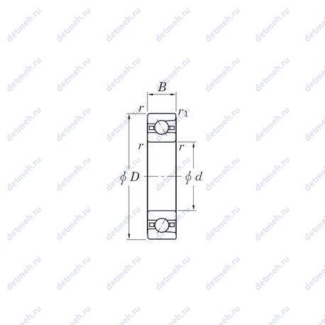Подшипник 3NC HAR910C FT чертеж