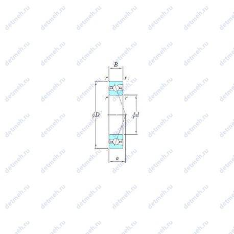 Подшипник 3NCHAR914C чертеж