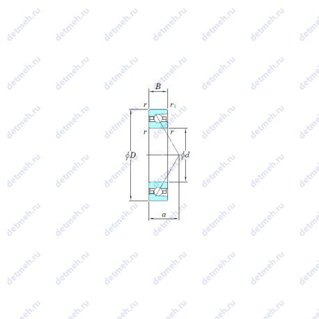 Подшипник 3NCHAR914 чертеж
