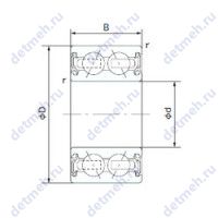 Чертеж подшипника 40BGS35G-2DL