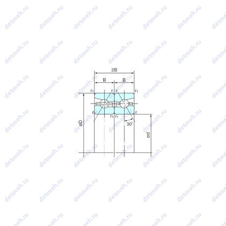 Подшипник 50TAH10DB чертеж