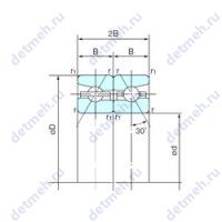 Чертеж подшипника 50TAH10DB