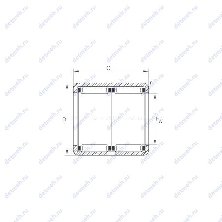 Подшипник HK1522-ZW чертеж