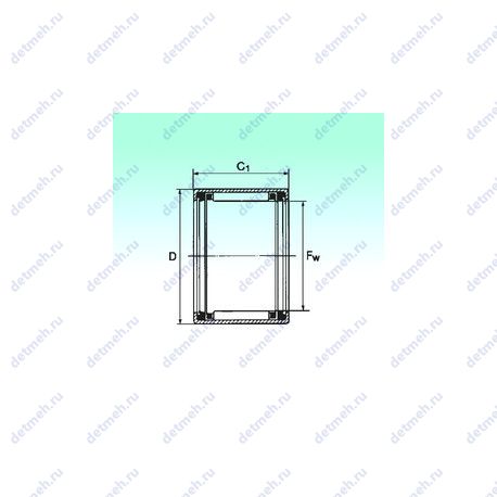 Подшипник HK 1614 2RS чертеж