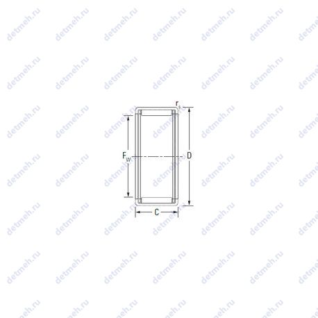 Подшипник HK22X28X7.5-TN чертеж
